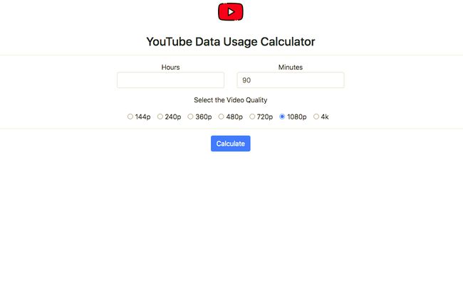 YouTube-rekenmachine voor gegevensgebruik