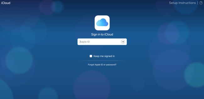 iCloudWebページにサインインします