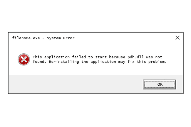 pdh DLL chybová zpráva ve Windows