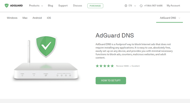 AdGuard DNS 웹사이트