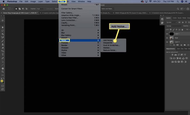 Wählen Sie Rauschen filtern Rauschen hinzufügen aus.