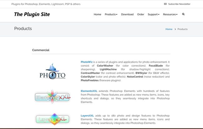דף האינטרנט של אתר הפלאגין