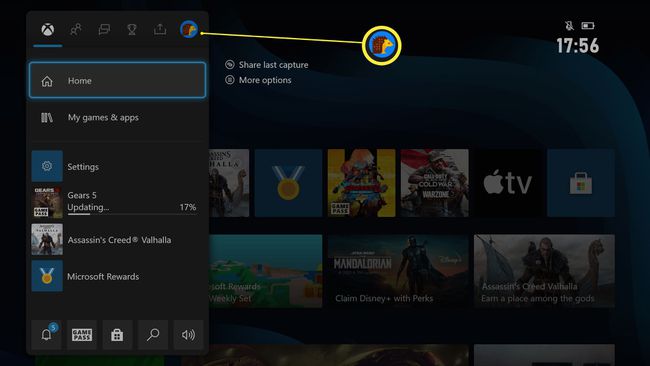 Kontrolna ploča Xbox Series X s istaknutim profilom i sustavom