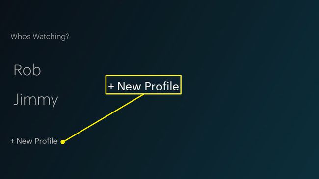 Dodirnite Novi profil.