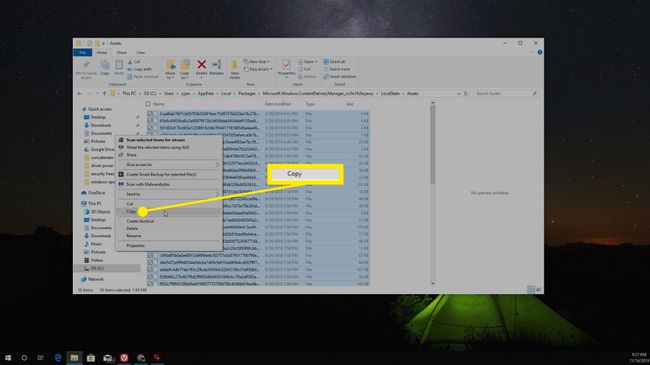Kopírování souborů Windows Spotlight