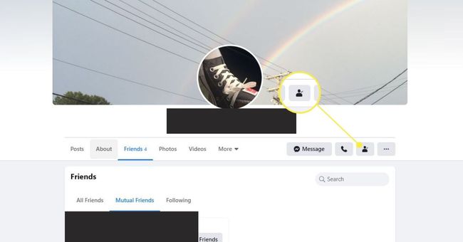 Vänner-ikon på Facebook-profil