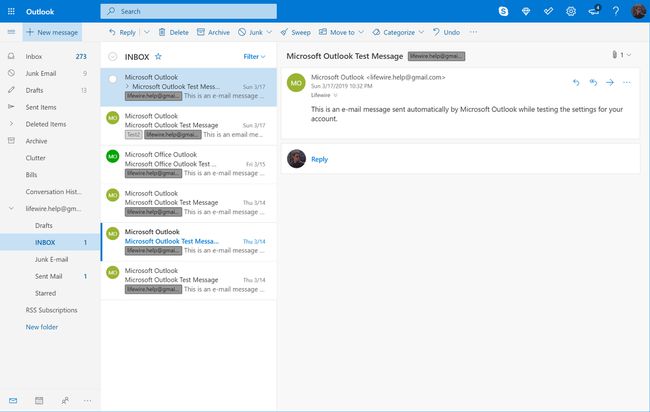 Outlook.com mit ausgewählter Neue Nachricht