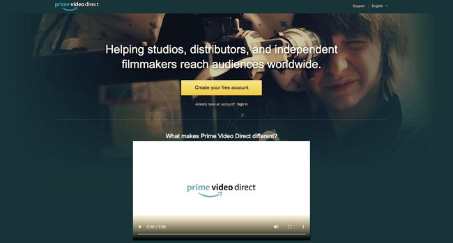 Prime Video Direct-hjemmesiden