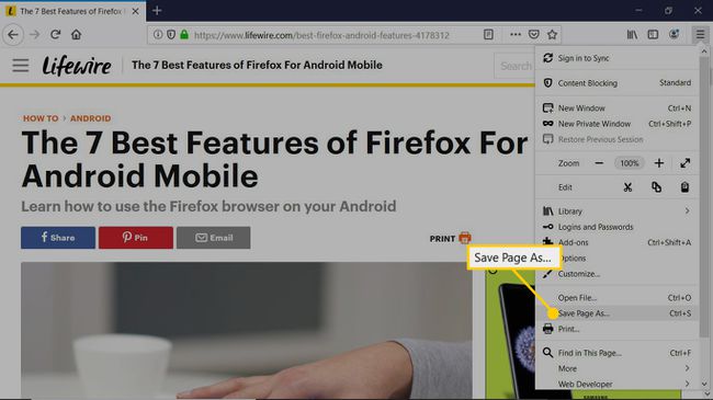 Firefox를 사용하여 오프라인 보기용 웹 페이지 다운로드
