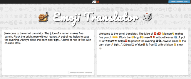 Web LingoJam Emoji Translator