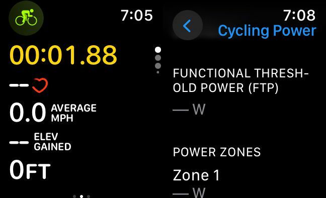 Cycling Power operētājsistēmā watchOS 10