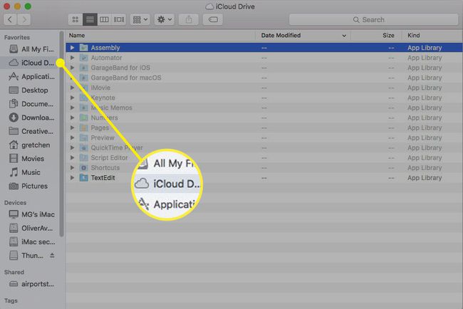 iCloud Drive ใน Finder