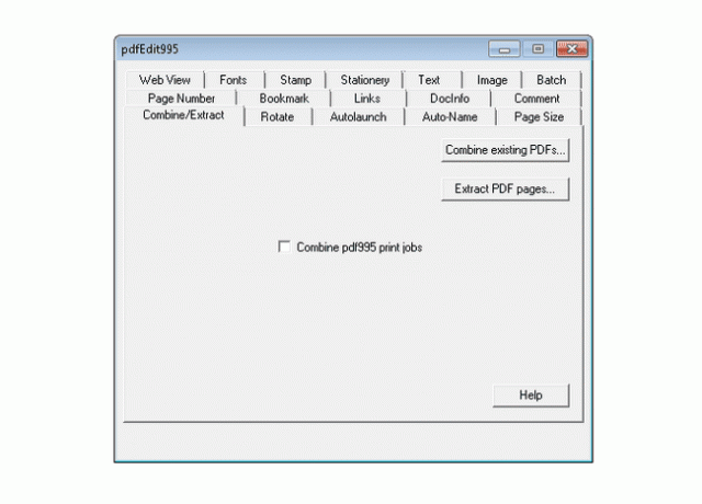 Snímek obrazovky PDF995 ve Windows XP