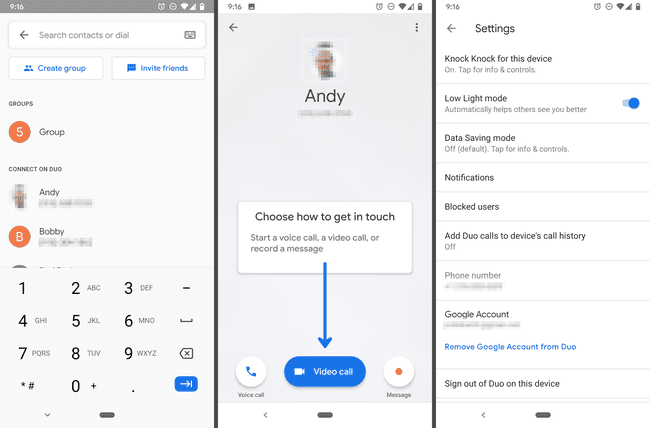 Google Duo Android-App für Internetanrufe