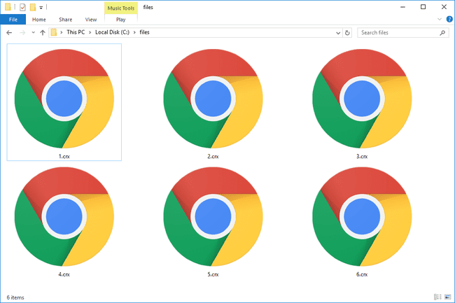 CRX-bestanden in Windows 10 die openen met Chrome