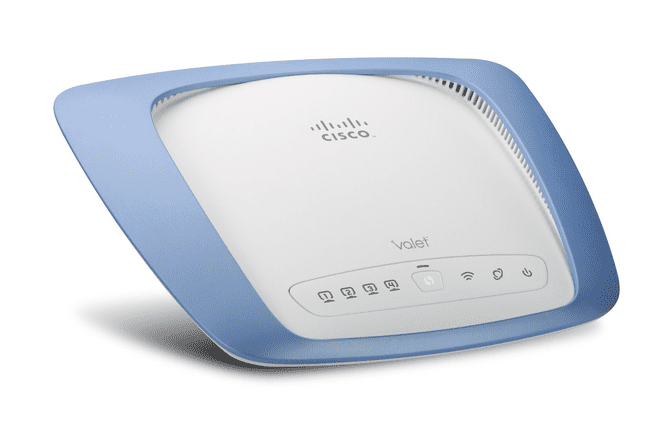 router inalámbrico Cisco Valet M10 blanco y azul