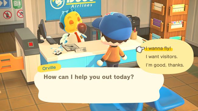 Animal Crossing: New Horizons'da Uçmak istiyorum'u seçme
