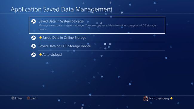 Verificando os dados salvos no armazenamento do sistema no PS4.