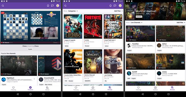 Twitch na Androidu