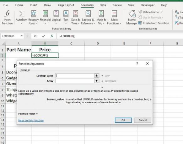 Wiersz Lookup_value w oknie dialogowym.