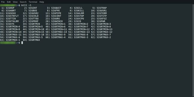 Список сигналов Linux