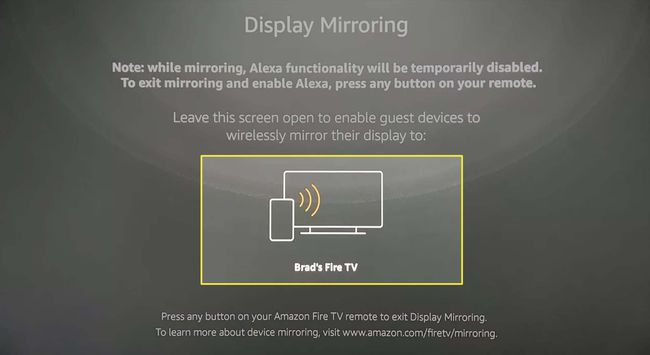 Fire Stick Display Zrcaljenje zaslona.