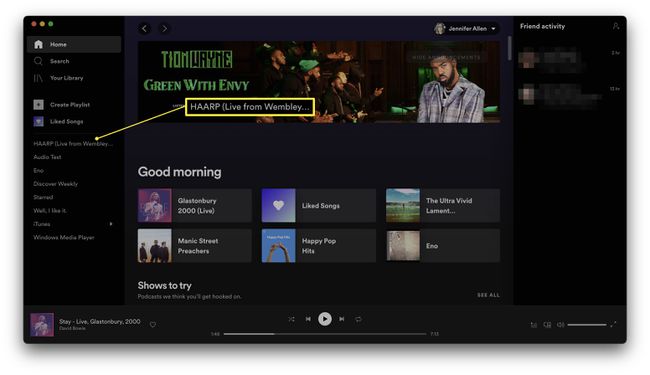 Spotify พร้อมไฮไลต์เพลย์ลิสต์