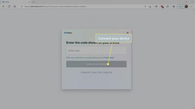 Povežite svoj uređaj označen u Meta.