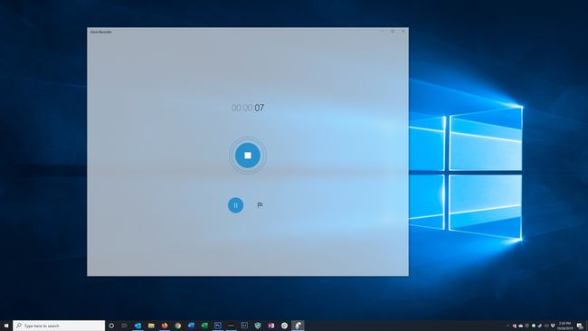 Windows Ses Kaydedici uygulamasındaki kayıt ekranı