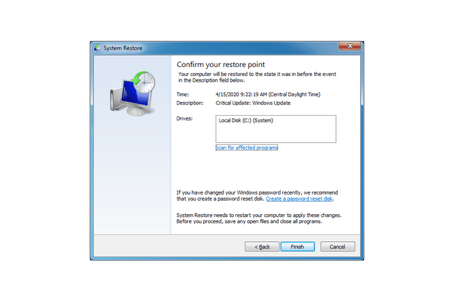 Помощна програма за възстановяване на системата на Windows 7