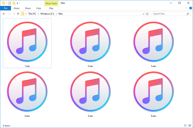 Arquivos AAC no Windows 10 que abrem com o iTunes