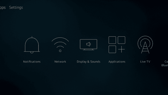 Zrzut ekranu ustawień Firestick.