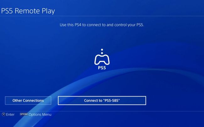 PS5 리모트 플레이의 접속 화면