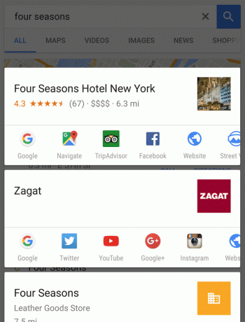 Google Now on Tap: Locație