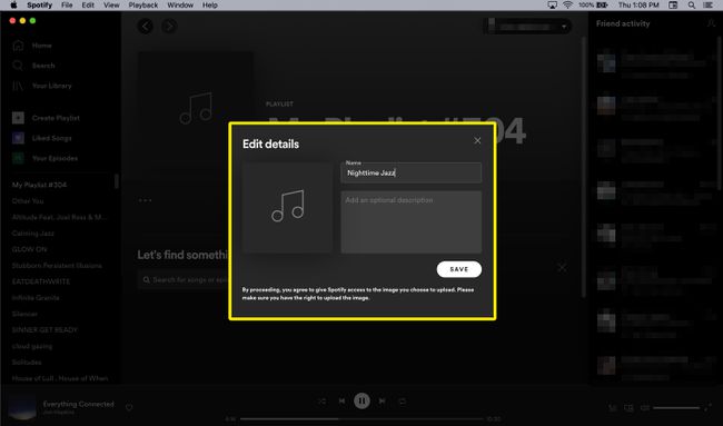 Spotifyデスクトップは新しいプレイリスト002を作成します