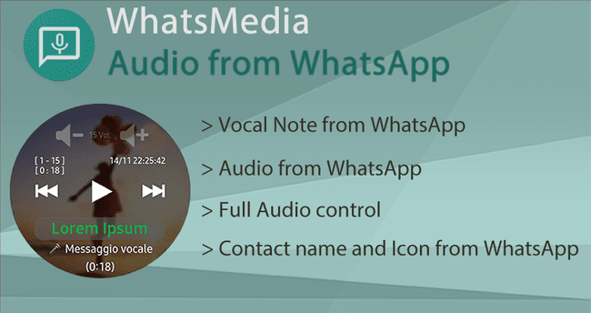 Áudio do WhatsMedia e anotações de voz do WhatsApp