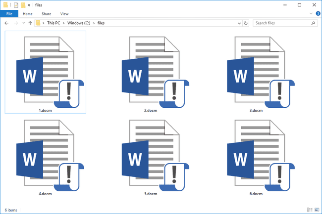 File SDOCM di Windows 10 yang terbuka dengan Microsoft Word