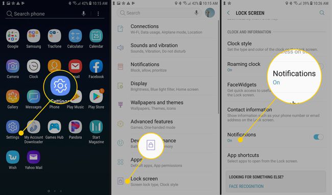 Setări Notificări ecran de blocare pe un telefon Android