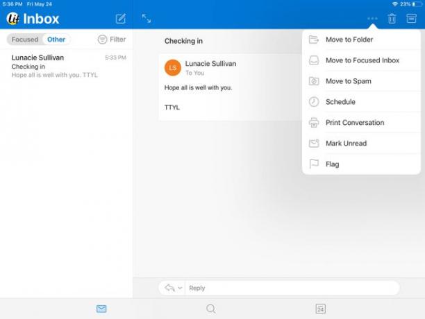 Outlook iOS-i jaoks mõeldud postkast Muu.