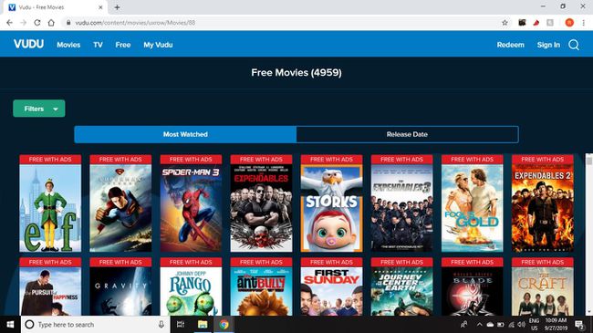 Vudu memiliki ratusan film dan acara TV yang dapat Anda streaming secara gratis dengan iklan.