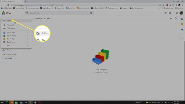 ขั้นตอนในการสร้างโฟลเดอร์ใหม่ใน Google Drive