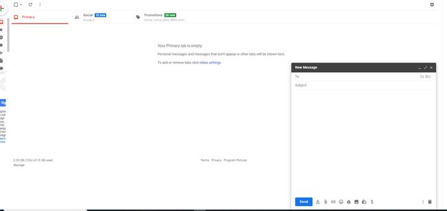 Gmail prozor za pisanje poruka