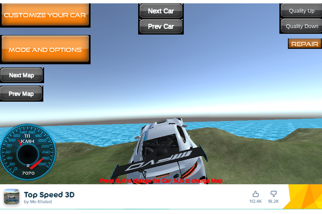 Top Speed ​​3D ilmainen online-autopeli