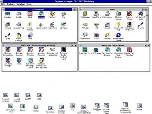 Skärmdump för Windows 3.1