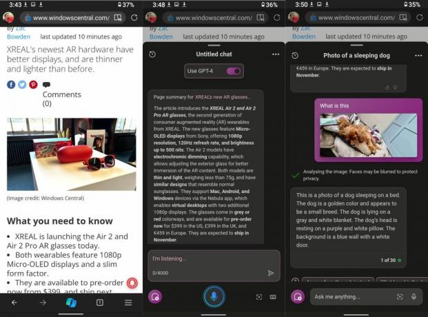 Copilot บน Microsoft Edge สำหรับ Android