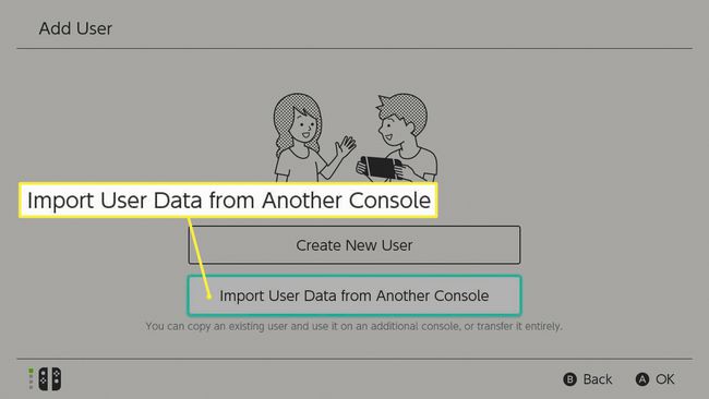 importar dados do usuário de outro console