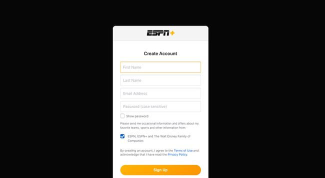 ESPN +サービスにアクセスするためのESPNアカウントを作成します