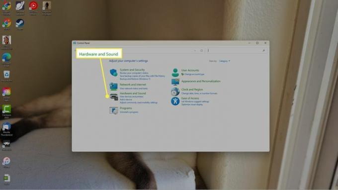 Maskinvare og lyd i Windows 11 Kontrollpanel