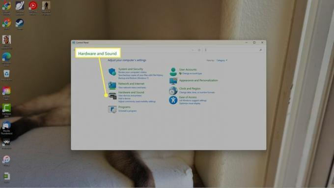 Sprzęt i dźwięk w Panelu sterowania systemu Windows 11