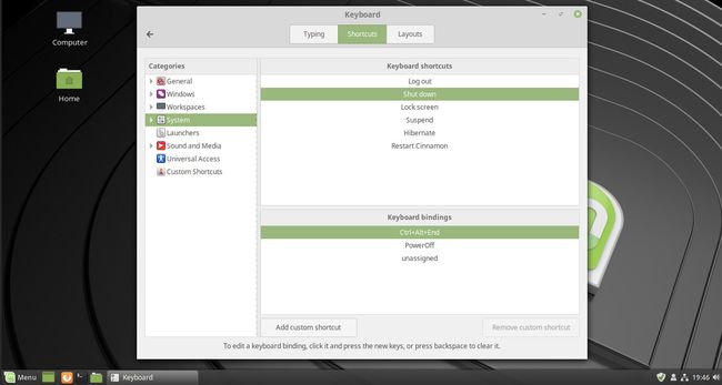 Linux Mint выключен